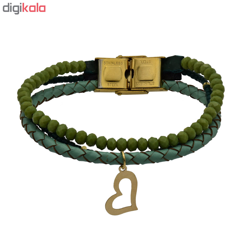 دستبند طلا 18 عیار زنانه آرشا گالری طرح قلب کد 436A2495 دستبند طلا 18 عیار زنانه آرشا گالری طرح قلب کد 436A2495