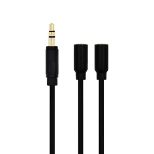 کابل تبدیل 1 به 2 جک 3.5 میلی متری کی نت مدل K-AC856 طول 0.20 متر 