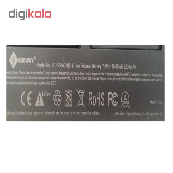 باتری لپ تاپ 4 سلولی مدل A1370 مناسب برای لپ تاپ اپل A1406/ A1495