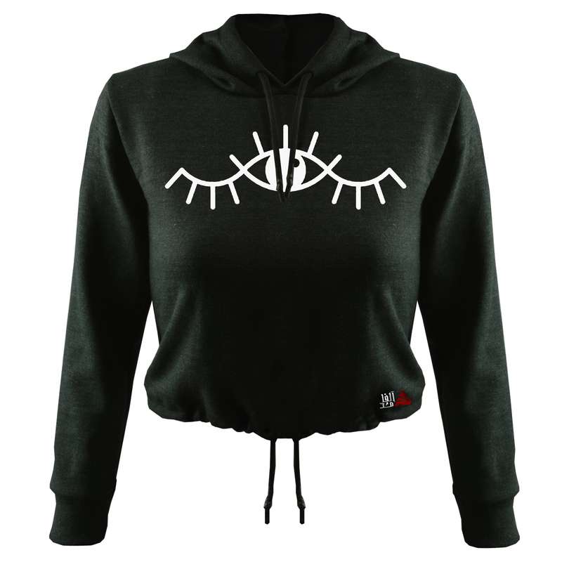 هودی زنانه مدل چشم کد T06 رنگ نوک مدادی