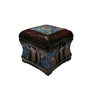 جعبه هدیه چرمی طرح ترمه کد 001