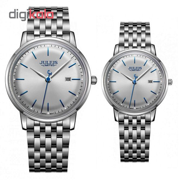 ست ساعت مچی عقربه ای زنانه و مردانه جولیوس کد JAL-040A