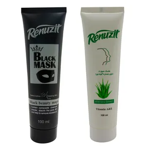 ماسک صورت رینو زیت مدل Black Mask حجم 100 میلی لیتر به همراه ماسک صورت مدل آلوئه ورا حجم 100 میلی لیتر