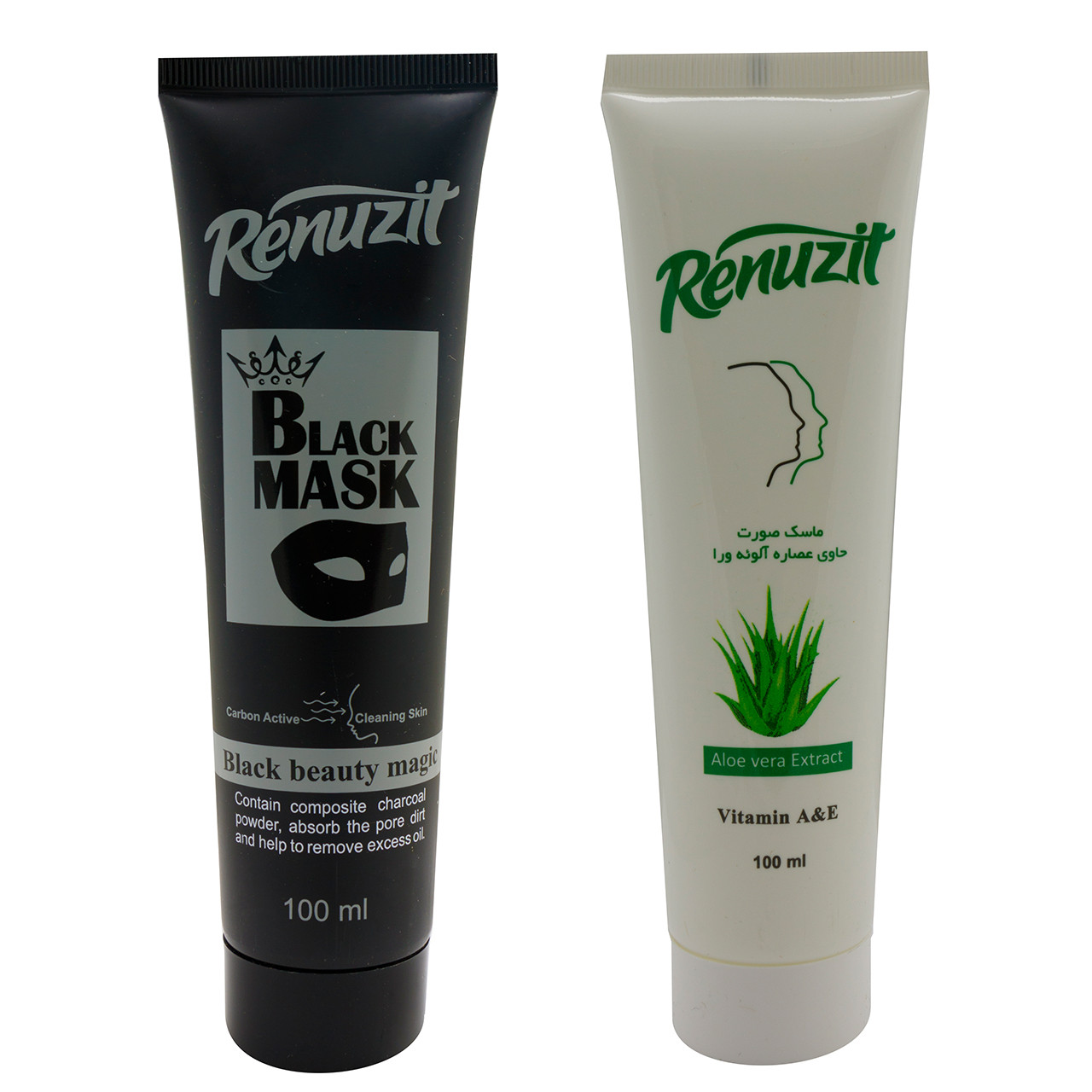 ماسک صورت رینو زیت مدل Black Mask حجم 100 میلی لیتر به همراه ماسک صورت مدل آلوئه ورا حجم 100 میلی لیتر ماسک صورت رینو زیت مدل Black Mask حجم 100 میلی لیتر به همراه ماسک صورت مدل آلوئه ورا حجم 100 میلی لیتر