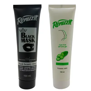 ماسک صورت رینو زیت مدل Black Mask حجم 100 میلی لیتر به همراه ماسک صورت مدل خیار حجم 100 میلی لیتر