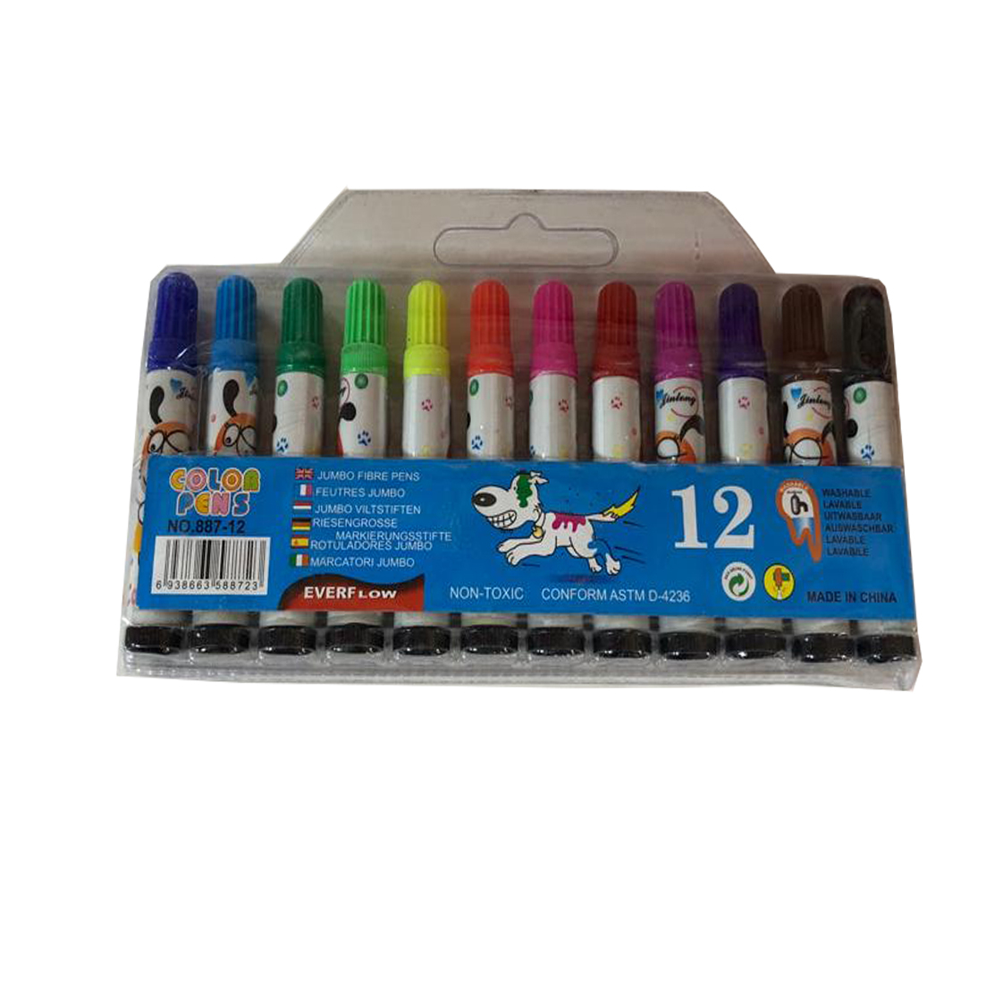 ماژیک 12 رنگ مدل s-887