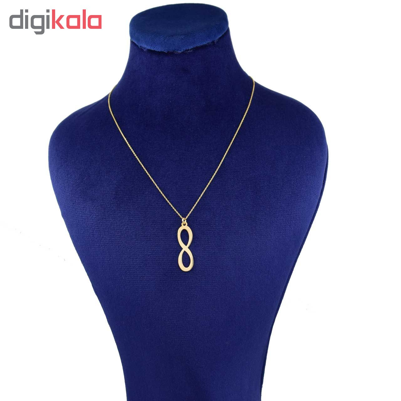 گردنبند طلا 18 عیار زنانه کانیار گالری طرح بینهایت کد GA75