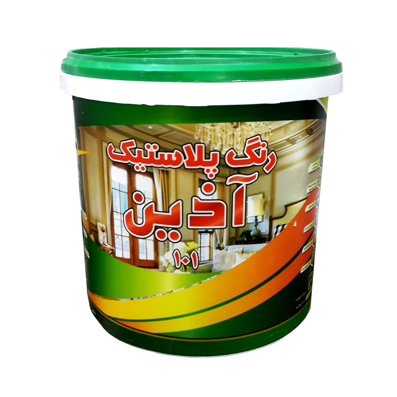 رنگ پلاستیک آذین کد 101 وزن 5 کیلوگرم بسته 2 عددی