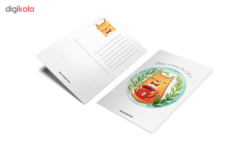 کارت پستال ماسا دیزاین طرح گربه کد POST143
