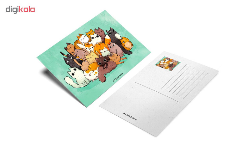 کارت پستال ماسا دیزاین طرح گربه ها کد POST151