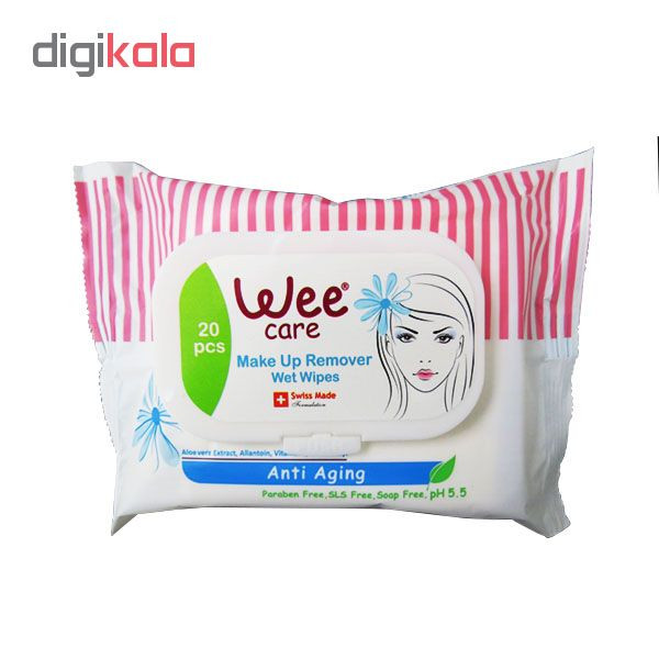 دستمال مرطوب وی کر کد 800 بسته 20 عددی