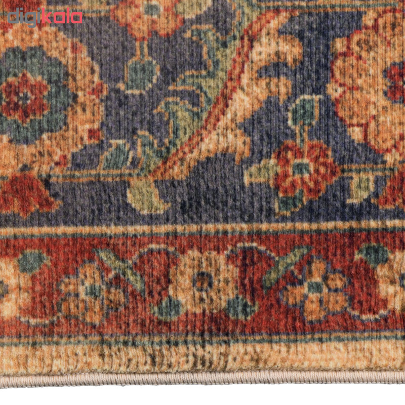 فرش ماشینی محتشم طرح کهنه نما کد 100623 زمینه کرم