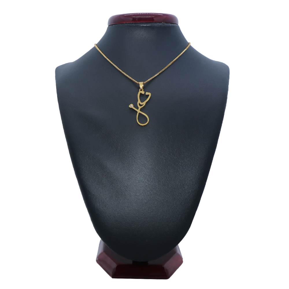 گردنبند مردانه طرح گوشی پزشکی کد dce44