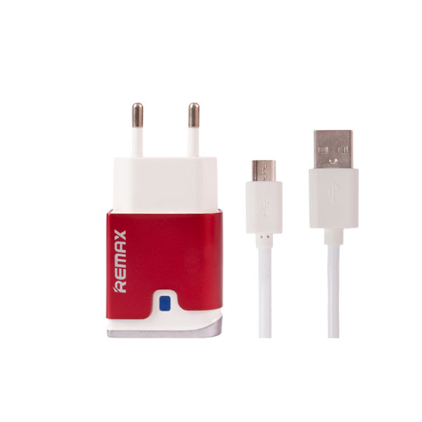 شارژر دیواری ریمکس مدل RX-D12 به همراه کابل تبدیل microUSB