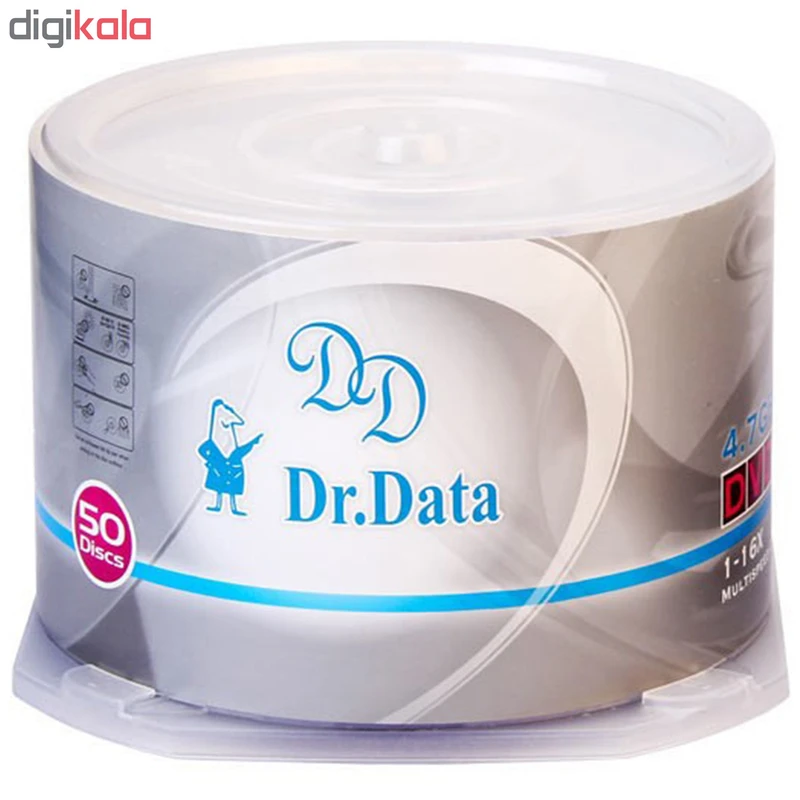 عکس شماره 3 : دی وی دی خام دکتر دیتا مدل dr50 بسته 50 عددی