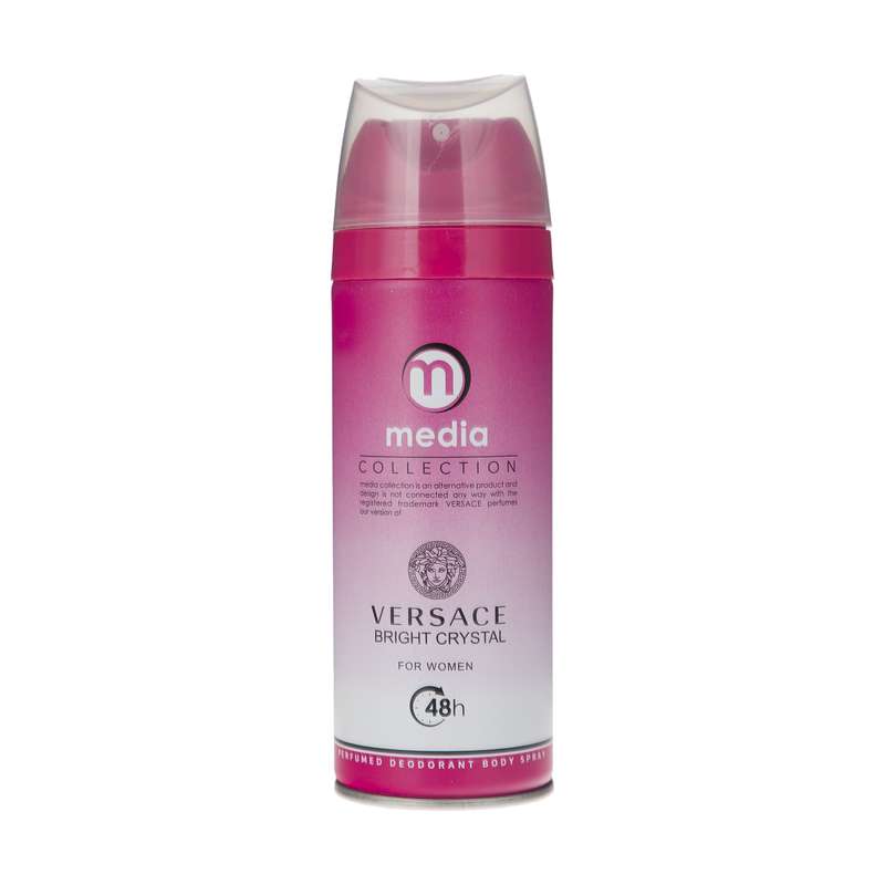 اسپری زنانه مدیا مدل Versace حجم 200 میلی لیتر اسپری زنانه مدیا مدل Versace حجم 200 میلی لیتر