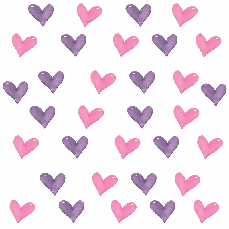 استیکر دیواری طرح قلب های رنگی کد 01