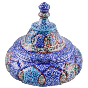 شکلات خوری مسی میناکاری اثر ابوالقاسمی کد 170160