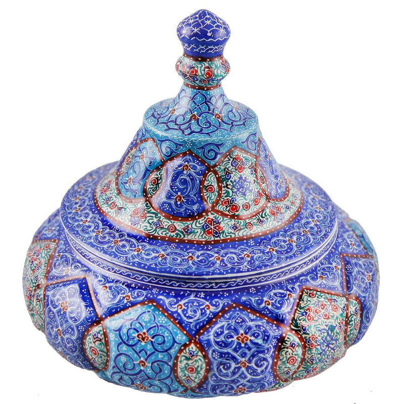 شکلات خوری مسی میناکاری اثر ابوالقاسمی کد 170160