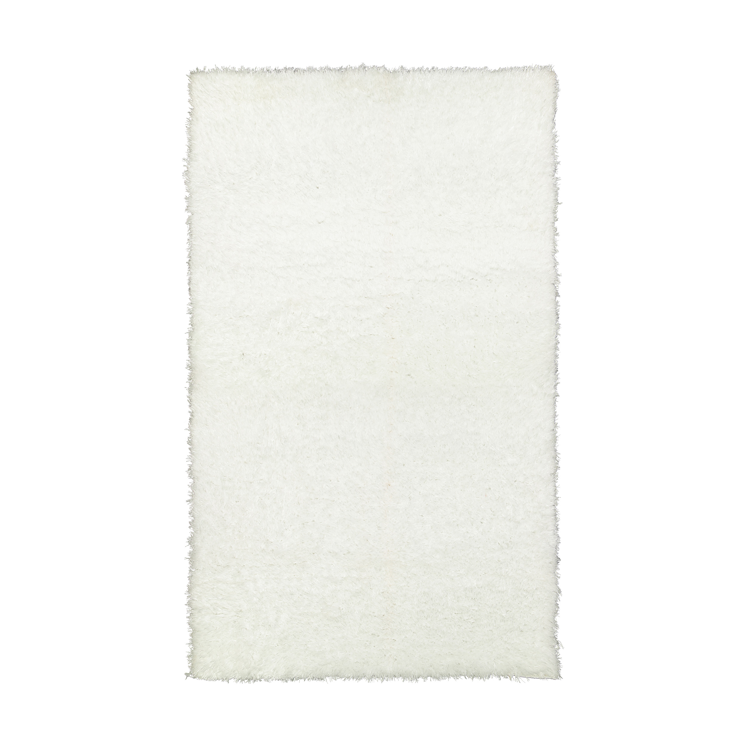 فرش ماشینی مدل شگی زمینه سفید