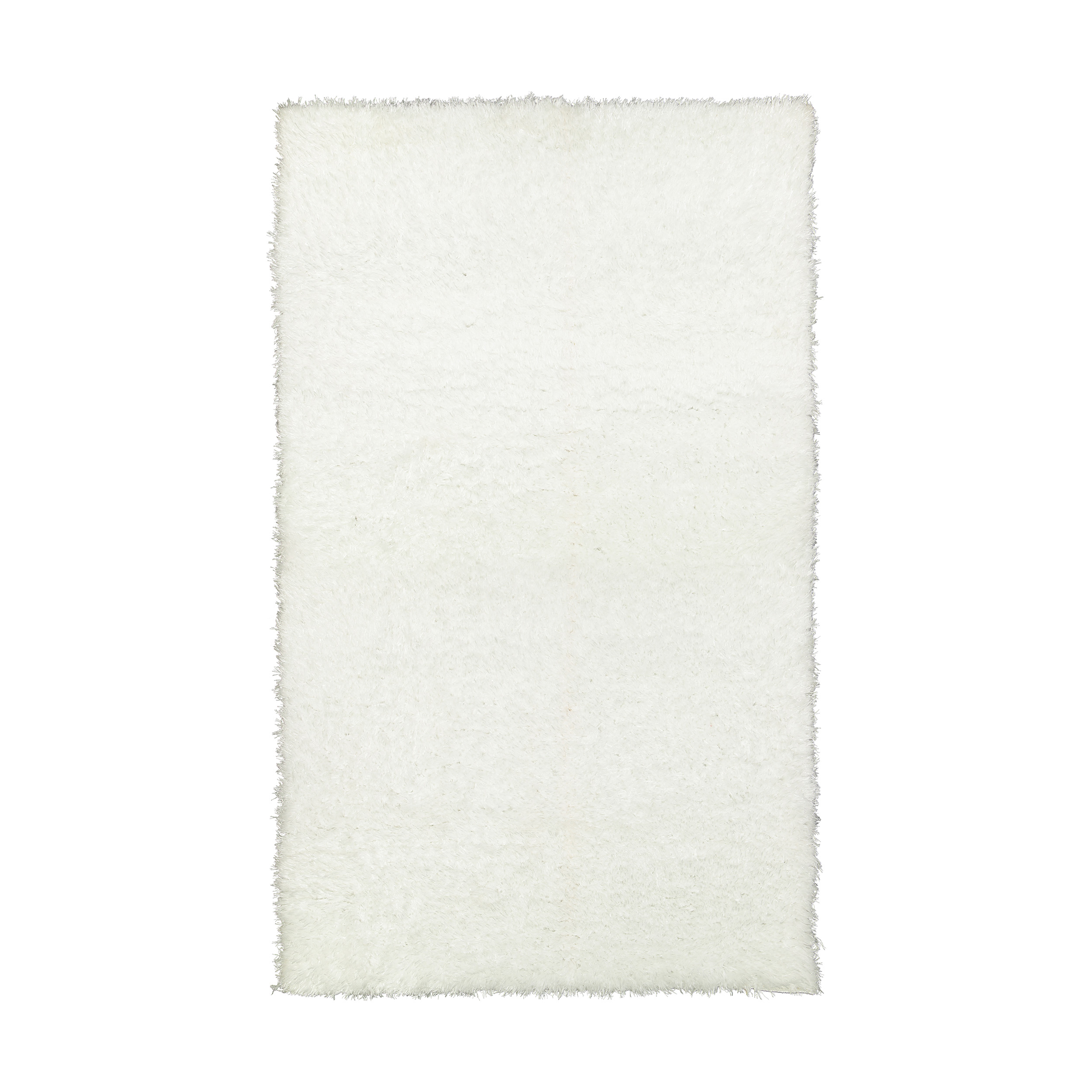 فرش ماشینی مدل شگی زمینه سفید