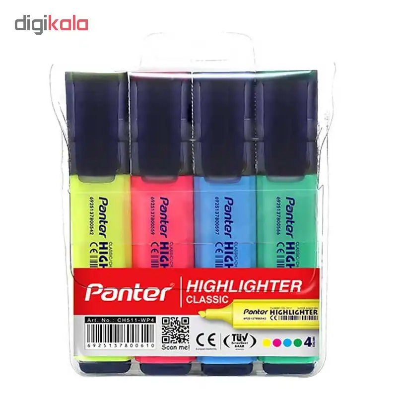 ماژیک علامت گذار پنتر مدل CH511-WP4 بسته 4 عددی