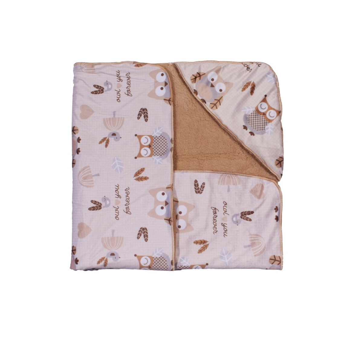 پتوی نوزادی طرح جغد سایز 75×75 سانتی متر