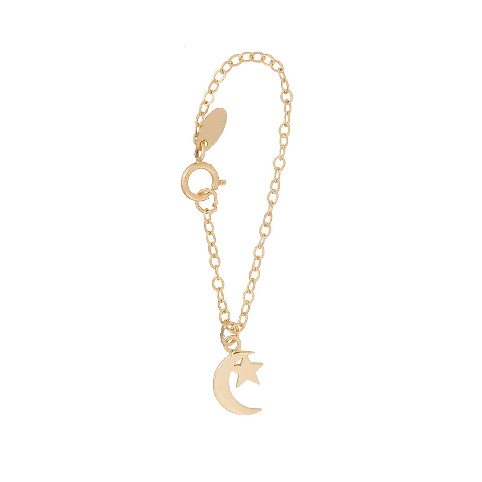 آویز ساعت طلا 18 عیار زنانه طرح ماه و ستاره کد SG403 -  - 1