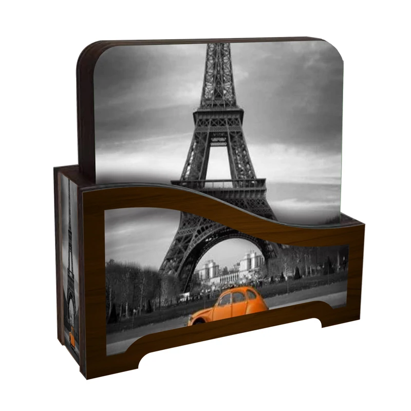 زیر لیوانی لوکسینو مدل برج ایفل کد MRP_ 2502 بسته 6 عددی