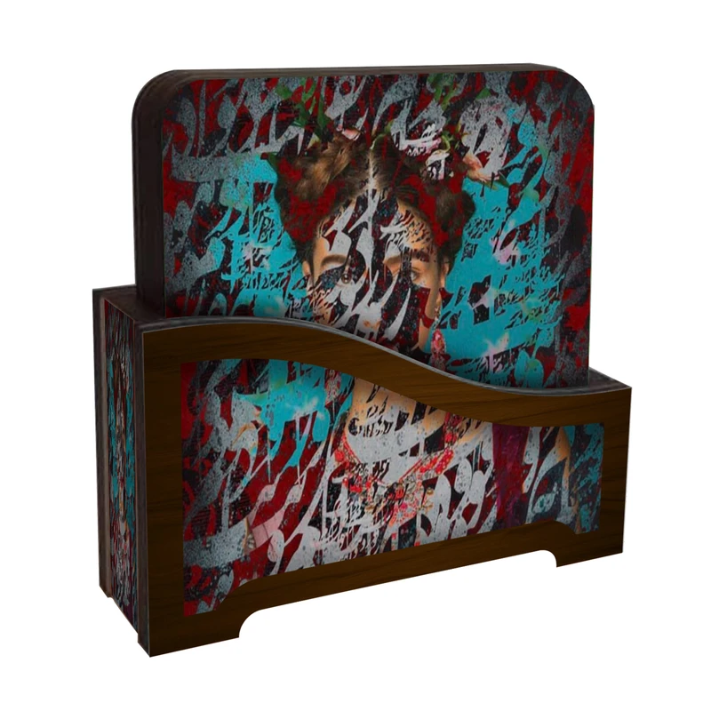 زیر لیوانی لوکسینو مدل کالیگرافی کد MRP_2503 بسته 6 عددی