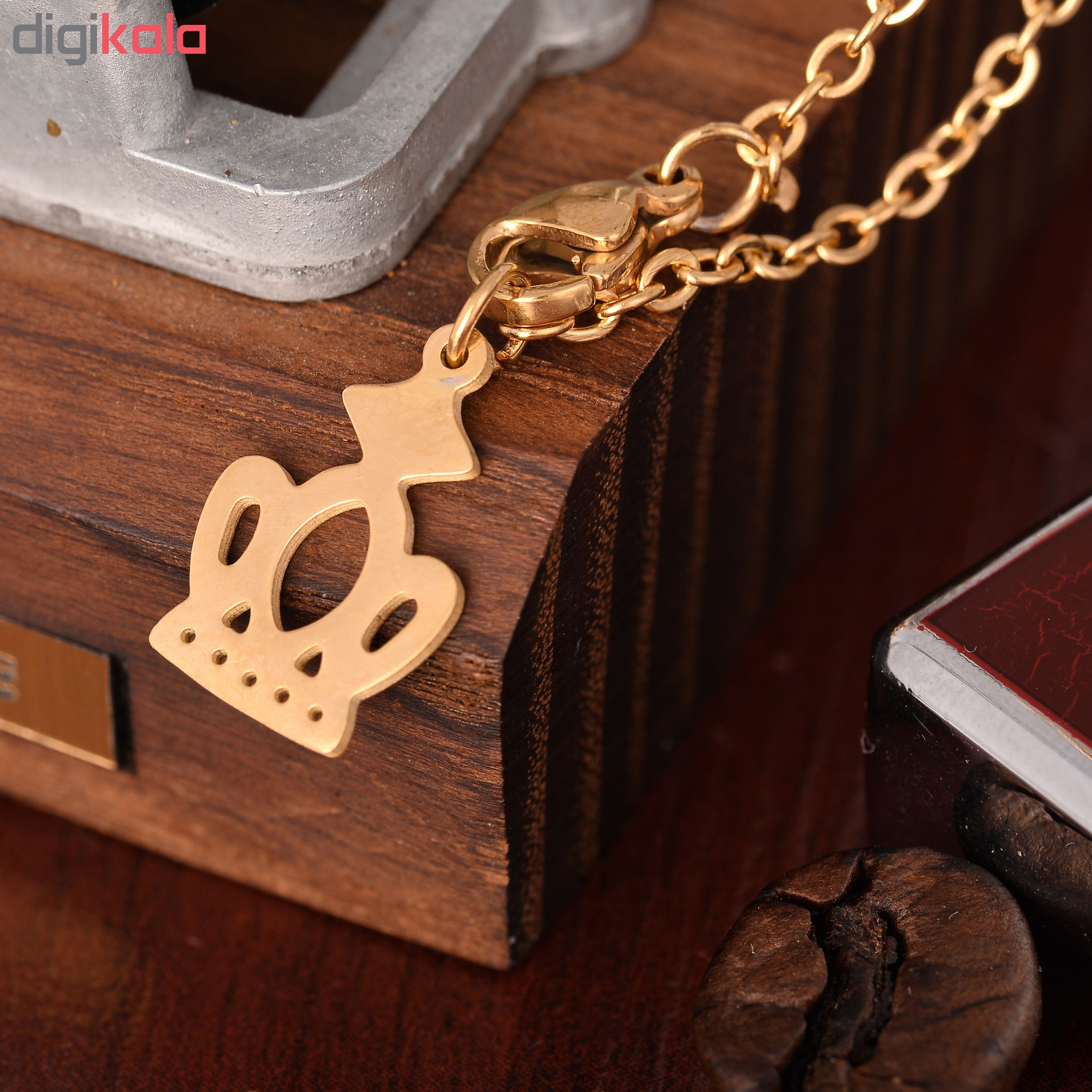 آویز ساعت زنانه طرح تاج کد AS1056