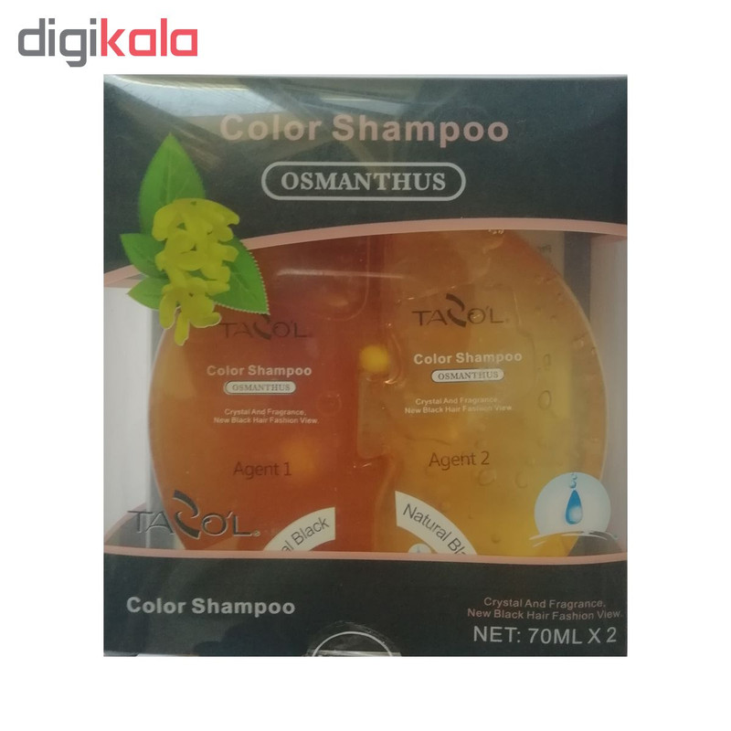 شامپو رنگ مو تزول مدل Osmanthus شماره 1.0 حجم 70 میلی لیتر رنگ مشکی بسته 2 عددی