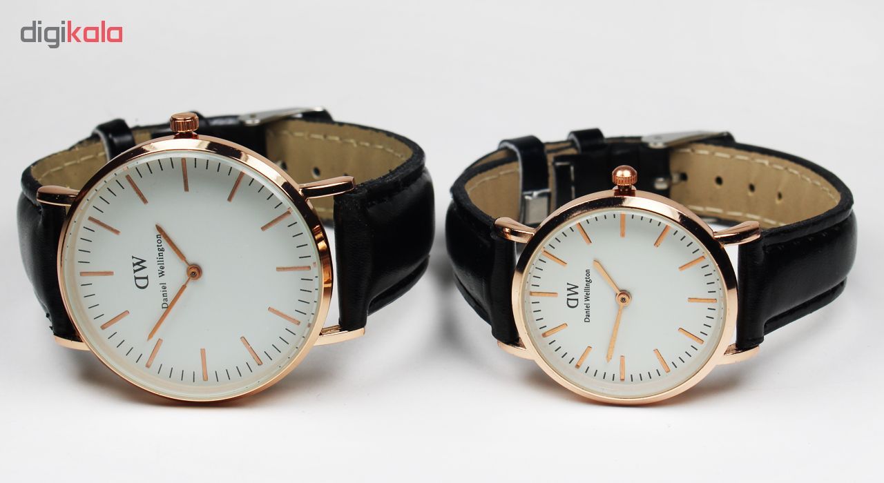 ست ساعت مچی عقربه ای زنانه و مردانه کد D-05 -  - 4