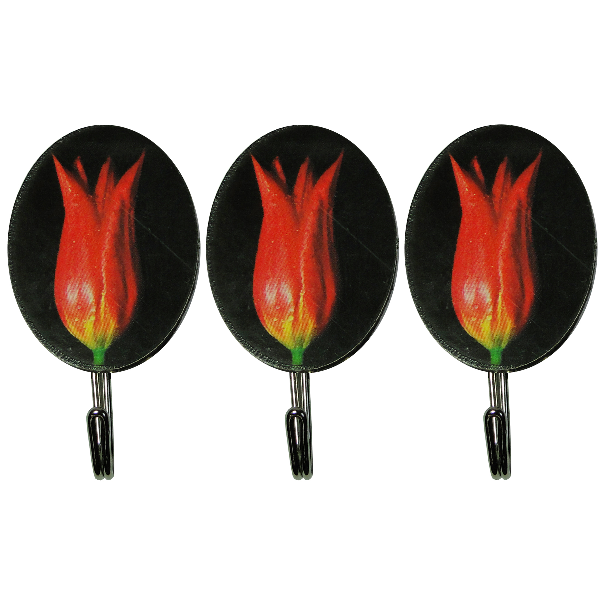 آویز حوله طرح گل لاله کد 9922 مجموعه 3 عددی