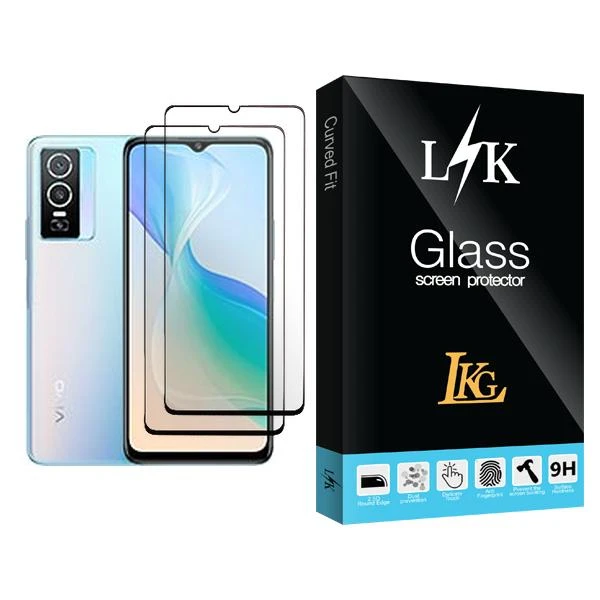 محافظ صفحه نمایش سرامیکی ال کا جی مدل LK Glass2 مناسب برای گوشی موبایل ویوو Y76 5G بسته دو عددی