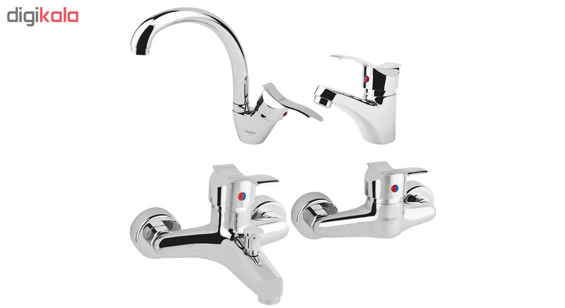 شیرآلات کسری مدل باران مجموعه 4 عددی به همراه پک نظافت