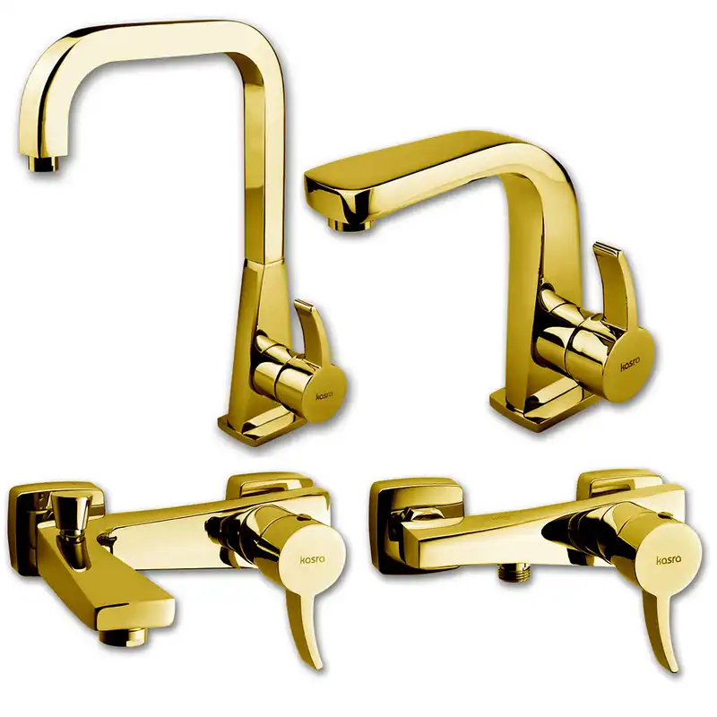 شیرآلات کسری مدل فیروزه مجموعه 4 عددی به همراه پک نظافت