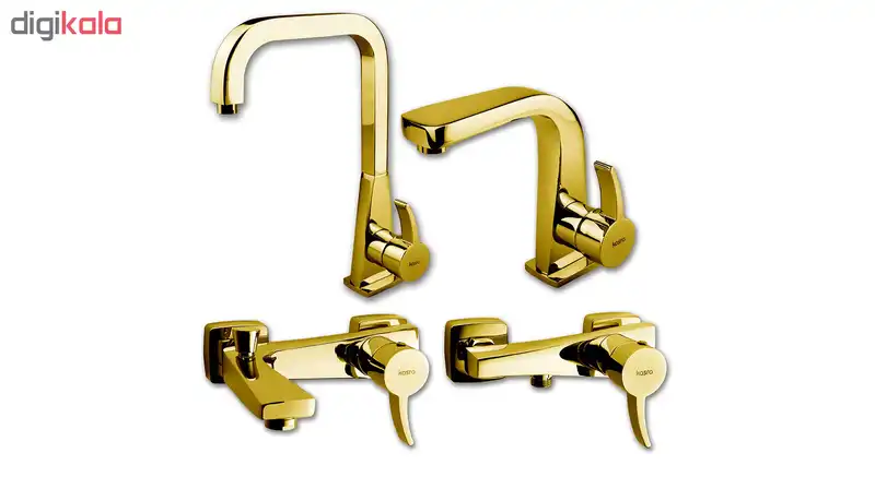 شیرآلات کسری مدل فیروزه مجموعه 4 عددی به همراه پک نظافت