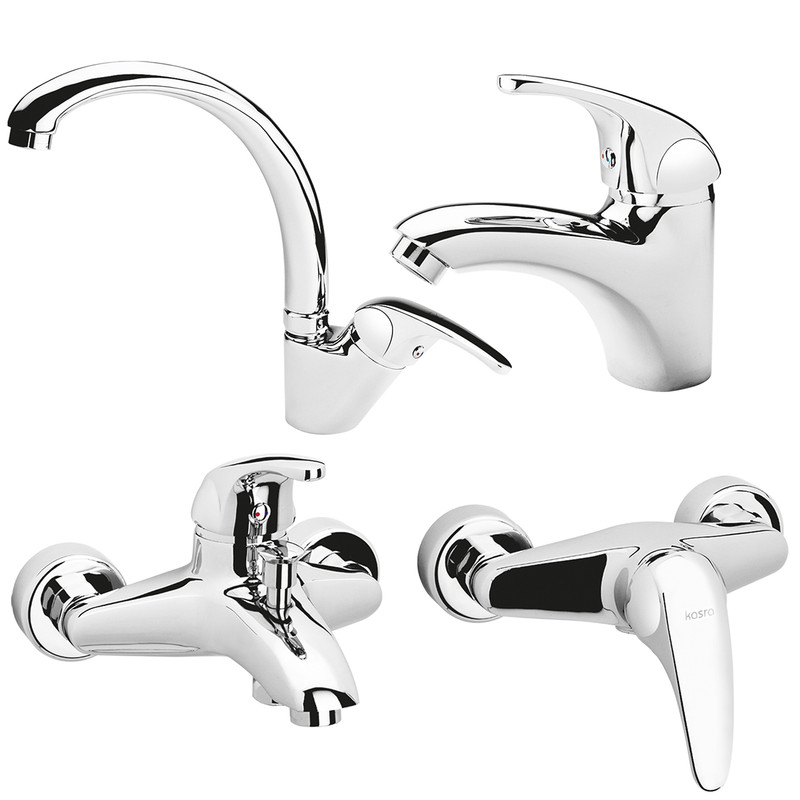 شیرآلات کسری مدل موج مجموعه 4 عددی به همراه پک نظافت