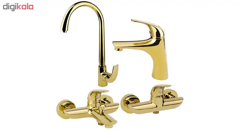 شیرآلات کسری مدل هیرمند مجموعه 4 عددی به همراه پک نظافت