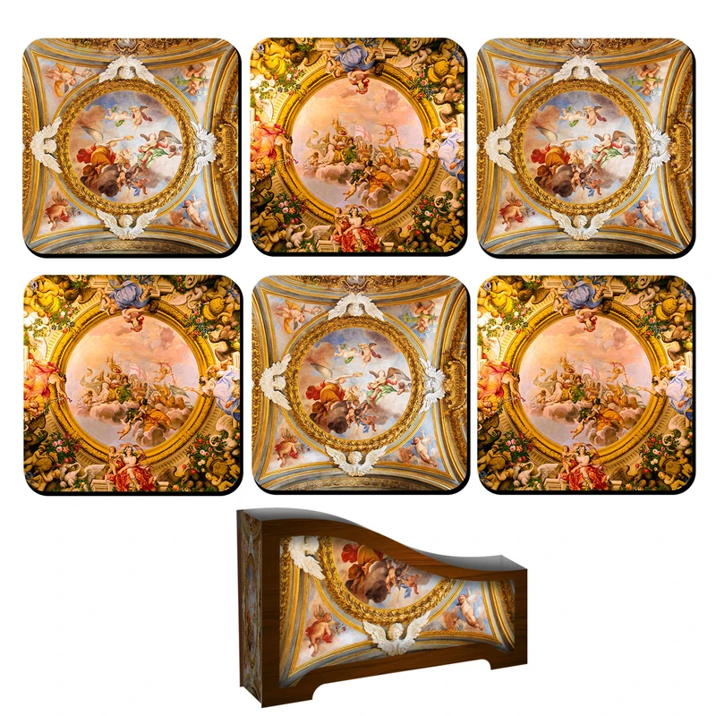 زیر لیوانی لوکسینو مدل واتیکان کد FP_10 مجموعه 6 عددی