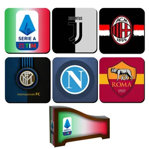 زیر لیوانی لوکسینو مدل لیگ ایتالیا Serie A بسته 6 عددی