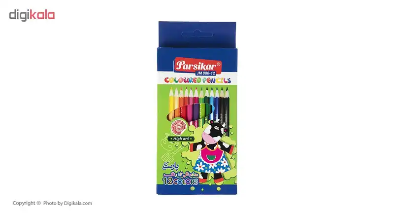 مداد رنگی 12 رنگ پارسیکار مدل JM 880-12-1 A15
