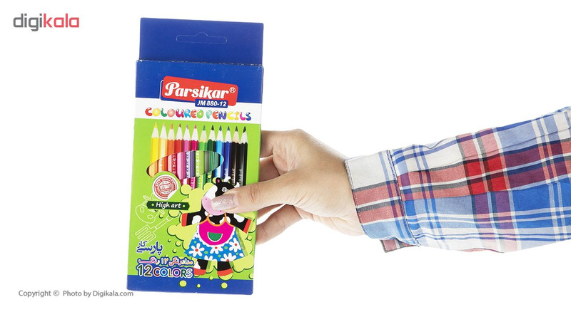 مداد رنگی 12 رنگ پارسیکار مدل JM 880-12-1 A15