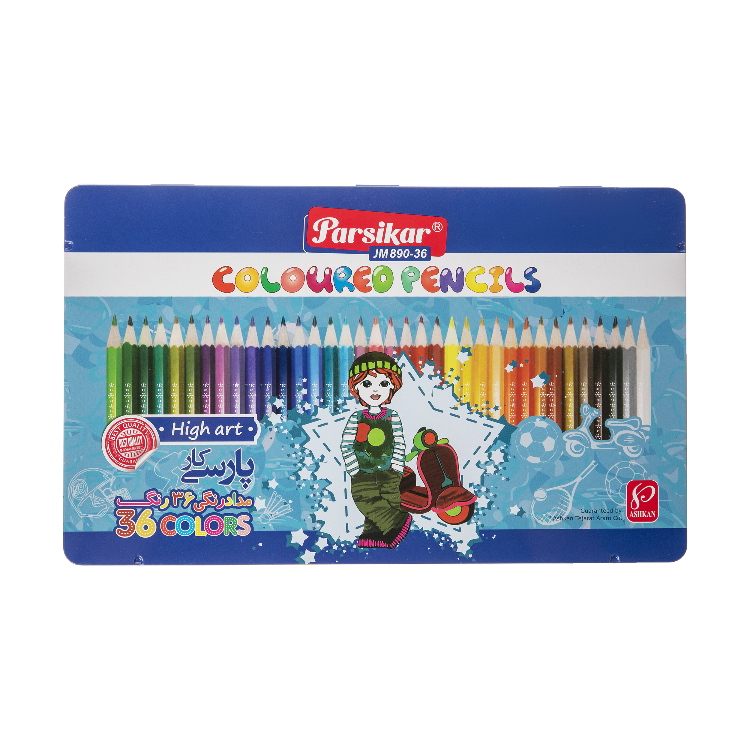 مداد رنگی 36 رنگ پارسیکار مدل JM 890-36