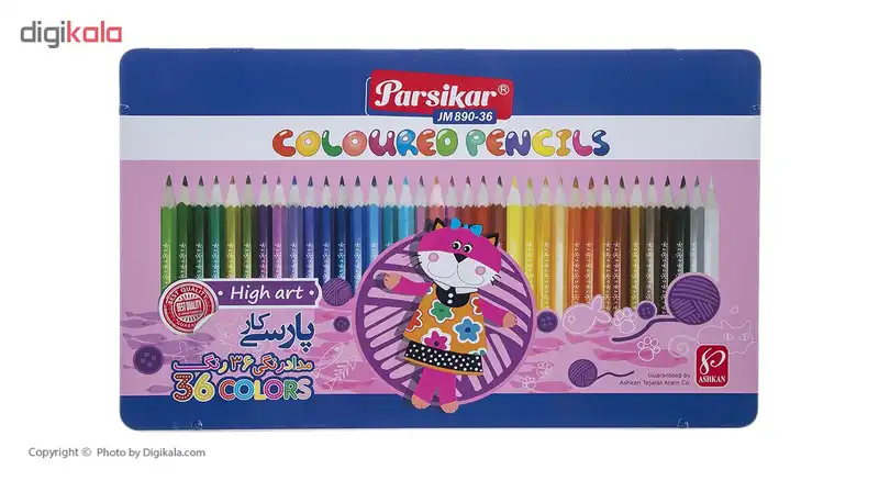 مداد رنگی 36 رنگ پارسیکار مدل JM870-1