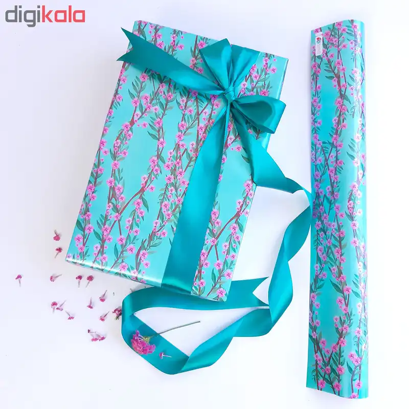 کاغذ کادو طرح شکوفه بهاری بسته 5 عددی