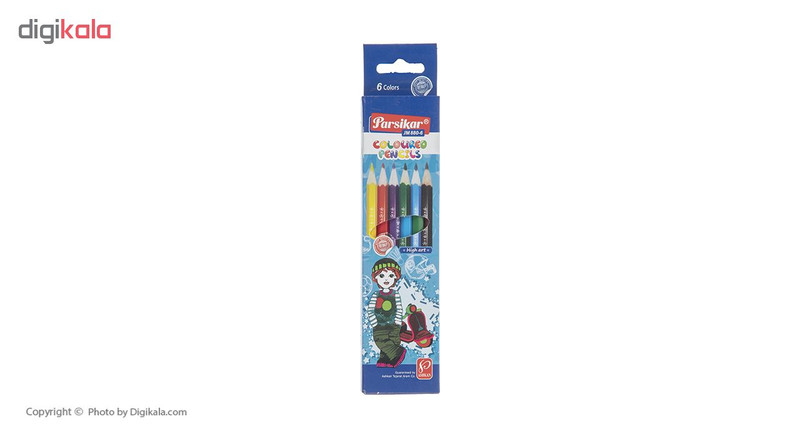 مداد رنگی 6 رنگ پارسیکار مدل JM880-6-2