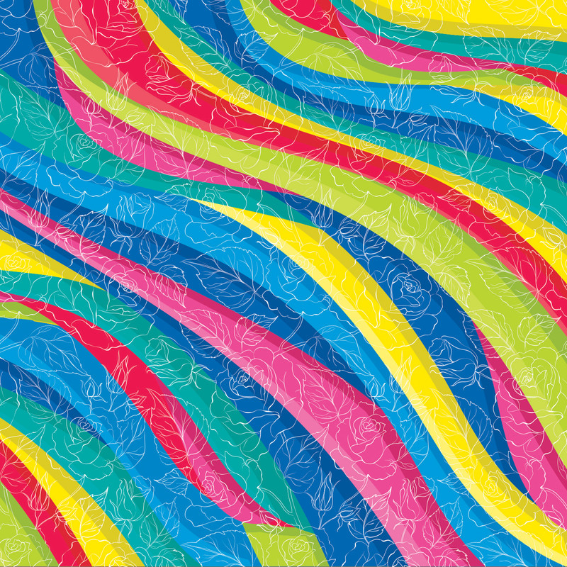 کاغذ کادو طرح رنگین کمان بسته 5 عددی