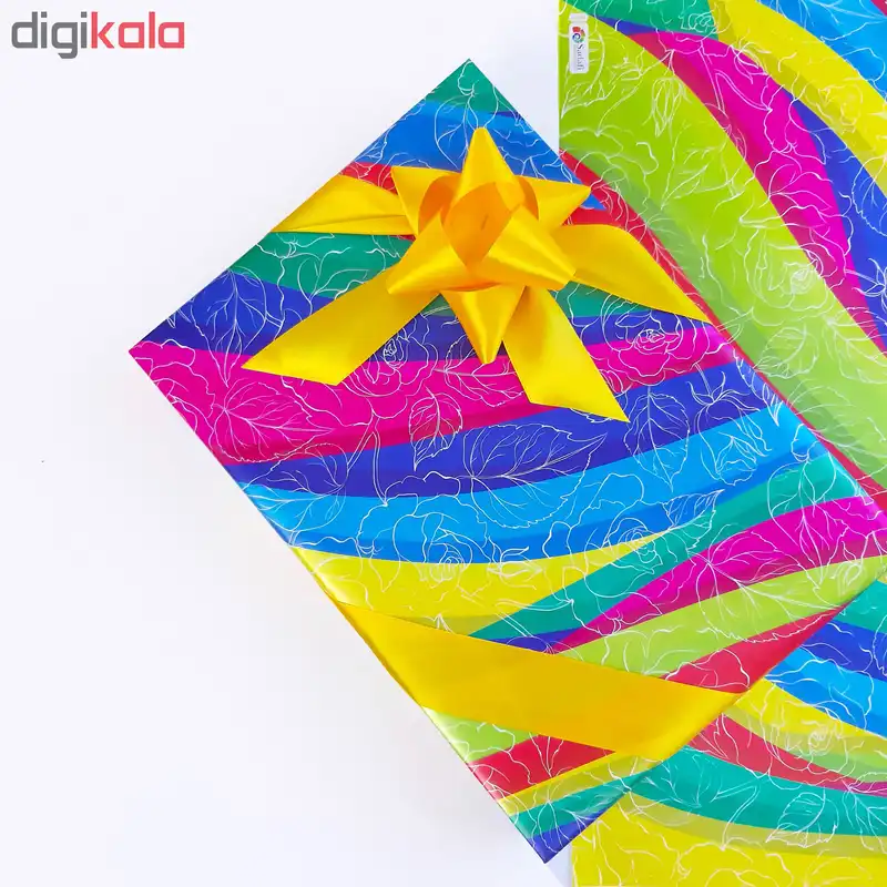 کاغذ کادو طرح رنگین کمان بسته 5 عددی